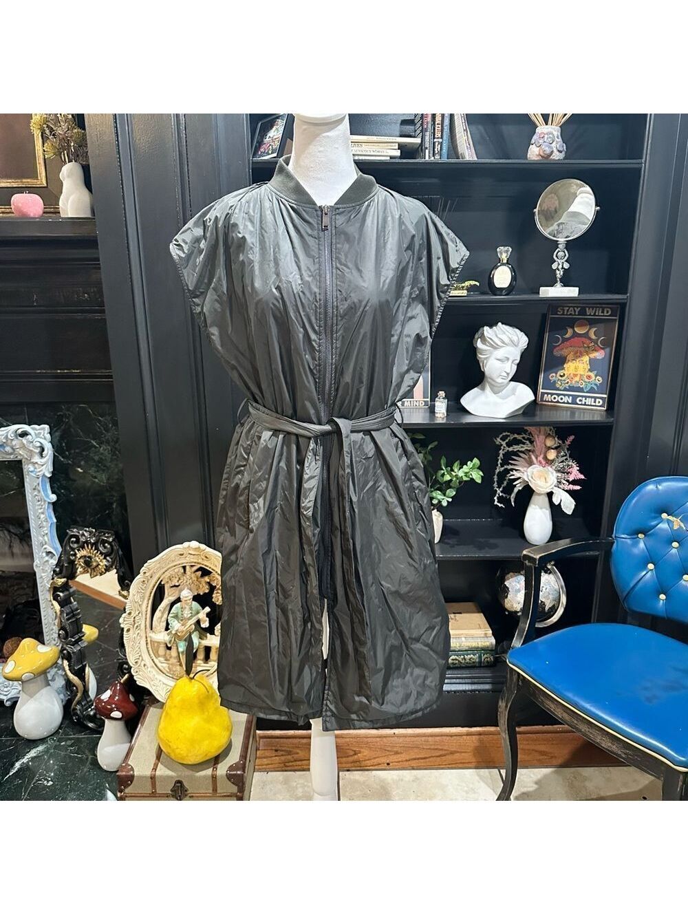 Liberzen Green Full Zip Mini Dress Size 6 NWOT